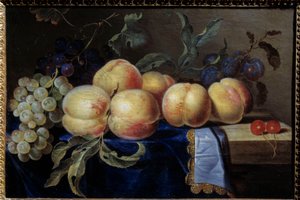 لا تزال الحياة ، Peches. اللوحة التي رسمها Paul Liegeois (القرن السابع عشر). 0،31 × 0،47 م روان ، متحف الفنون الجميلة بواسطة بول ليجويوس