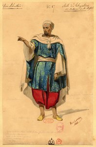 ابايلدوس. تصميم أزياء لأوبرا دوم سيباستيان ، روي دي البرتغال ، 1843.