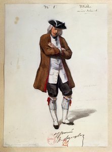Costume for Luisa Miller by Giuseppe Verdi, sketch