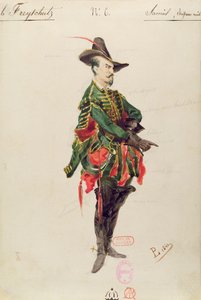 زي هنتر ساميل لأوبرا "دير فريشوتز" لكارل ماريا فون ويبر (1786-1826) 1841