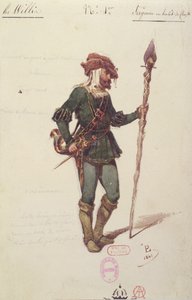 تصميم زي الصيد لـ "جيزيل" من قبل أدولف آدم (1803-56) ج .1841