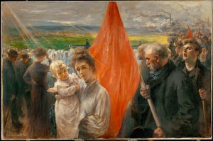 الإضراب في سانت أوين (لوحة على قماش) بواسطة بول لويس ديلانس