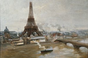 منظر برج إيفل من نهر السين ، 1889. بواسطة بول لويس ديلانس