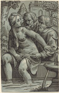 سوزانا والشيوخ بواسطة Paul Maupin, after Jacques Stella