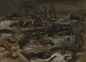 حقل باشنديل ، حوالي عام 1917 (قلم وحبر مع ألوان مائية على ورق)