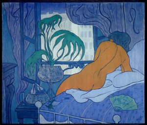 الغرفة الزرقاء أو العارية في لوحة المعجبين بواسطة Paul Ranson (1864-1909) 1891 Sun. 0،45x0،54 م مجموعة خاصة