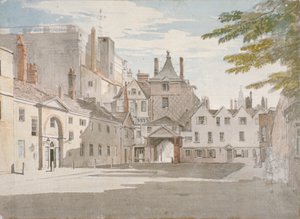 سكوتلاند يارد مع جزء من الولائم ، وايتهول ، وستمنستر ، لندن ، c1776 بواسطة بول ساندبي