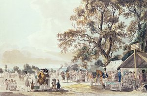 المخيم في هايد بارك ، 1780 (ألوان مائية) بواسطة بول ساندبي