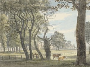 مجلة The Gunpowder Magazine ، Hyde Park ، حوالي عام 1790 (ألوان مائية وقلم وحبر وأقلام تلوين على الجرافيت على الورق) بواسطة بول ساندبي