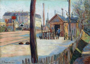 تقاطع سكة ​​حديد بالقرب من بوا كولومبس (فرنسا) - رسم بول سينياك (1863-1935) ، زيت على قماش (46.4 × 65 سم) بواسطة بول سينياك