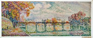 لو بونت دي آرت، باريس (لوحة على قماش) بواسطة Paul Signac