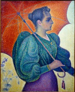 المرأة لديها المظلة. لوحة بول سيناك (1863-1935) بواسطة بول سينياك