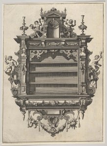 وحدة رفوف معلقة على الحائط من Verscheyden Schrynwerck ... [Plusieurs Menuiseries ...] ، 1658.