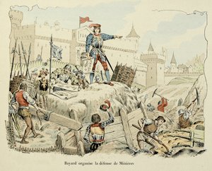 Illustration taken from the book “Histoire du chevalier Bayard” by Theodore Cahu, illustrated by Paul De Semant (1855-1915): Bayard organizes the defense of Mezieres 1521 بواسطة بول دي سيمانت