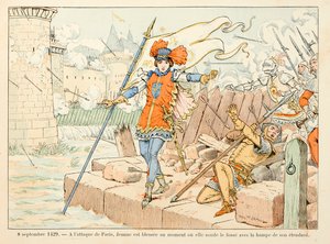 رسم توضيحي مأخوذ من كتاب "جان دارك" بقلم ثيودور كاهو ورسمه بول دي سيمانت (1855-1915): 8 سبتمبر
