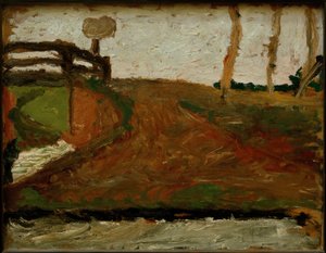 منظر طبيعي مستنقع مع جسر بواسطة بولا مودرسون بيكر