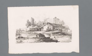 منظر لمنزل على نهر مبادئ المناظر الطبيعية (عنوان السلسلة) Principes de paysages (عنوان السلسلة) بواسطة باولوس لوترز