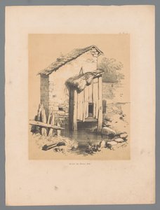 منظر لحظيرة على الماء الغابة (العنوان على الكائن) وجوه خلابة لبولوس لوترز (عنوان المسلسل) Etrennes pittoresques pour 1839، par Lauters (عنوان السلسلة) بواسطة باولوس لوترز