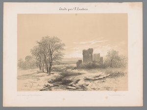 المناظر الطبيعية مع الخراب دراسات بولوس لوترز (عنوان السلسلة) Etude par P. Lauters (عنوان السلسلة على الكائن)