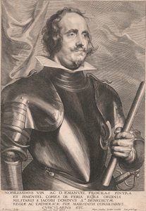 أنبل رجل ود. إيمانويل فروكاس فينيرا و Pimentel Count of Feria Eqes من الرتبة العسكرية لـ S. James Dominus Sæ. صاحب الجلالة الملكي والمستشار الكاثوليكي تشامبرلين إلخ.