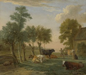 أبقار في مرج بالقرب من مزرعة ، 1653