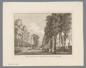 منظر لـ Doelen في Amersfoort Schutters Doelen في أمرسفورت من الداخل. 1759 (العنوان على الكائن)