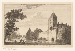 منظر لبلومبي تورين في أوتريخت ، 1756 The Plompe Toren في أوتريخت 1756 (العنوان على الكائن)