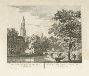 منظر لـ Westerkerk و Westerhal ، يُرى من Keizersgracht منظر لـ Westerkerk ، في أمستردام / Vue de l