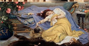 فولفيا (Fulvie Flacca Bambula، 77-40 av J-C) avec la tete de Cicero (Marcus Tullius Cicero