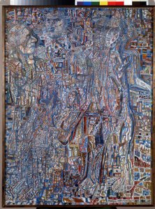 "الأشخاص" (الأشخاص) لوحة رسمها بافيل نيكولايفيتش فيلونوف (1883-1941) متحف الدولة الروسي 1930 ، سانت بطرسبرغ