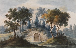 قبر الجنرال واشنطن في نسخة ماونت فيرنون بعد النقش في بورت فوليو ... ، 1811 - 1813. بواسطة بافل بتروفيتش سفينين