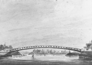 الجسر العلوي فوق Schuylkill ، فيلادلفيا- Lemon Hill في الخلفية ، 1811-ca. 1813. بواسطة بافل بتروفيتش سفينين