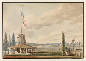 أول مشهد للمسافر لنيويورك - البطارية وسارية العلم بواسطة بافيل بتروفيتش سفينين