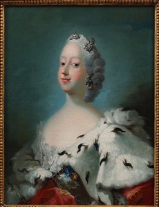 ""صورة لويز من بريطانيا العظمى، ملكة الدنمارك (1724-1751)"" لوحة لبيدر آلس (1726-1776) حوالي عام 1750 مجموعة ديفيد