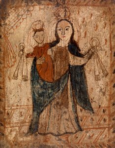 سيدة جبل الكرمل ق. 1749-1831 (دهان بأساس مائي على لوح خشبي)