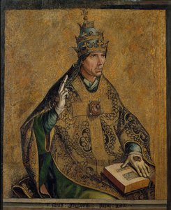 le Pape Gregoire Ier le Grand - القديس غريغوري الكبير - بيروجويتي ، بيدرو (1450-1503) - ج. 1495 - زيت على خشب - 85.5x70 - المتحف الوطني للفنون في كاتالونيا ، برشلونة بواسطة بيدرو بيروجويت