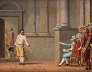 Engelbrekt Engelbrektsson (الآيات 1390-1436) قبل Eirik III (Eric de Pomeranie) (1382-1459) - Peinture de Pehr Hillestroem (1732-1816) بواسطة بير هيلستروم