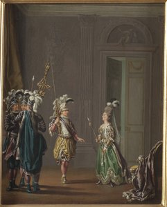 Gustave III de Suede et Ulrika Eleonora von Fersen - ملك السويد غوستاف الثالث وأولريكا إليونورا فون فيرسن ، بقلم هيلستروم ، بير (1732-1816). زيت على قماش. الأبعاد: ٥٠ × ٤٠ سم. متحف ستوكهولم الوطني بواسطة بير هيلستروم