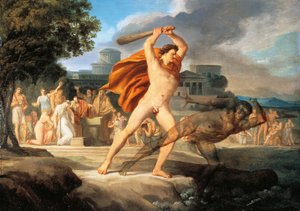هرقل يهزم ثاناتوس (زيت على قماش) بواسطة Pelagio Palagi