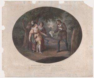 روزاليند وأوليفر وسيليا شكسبير ، كما تشاء ، الفصل 4 ، المشهد 6 ، 1791. ، 1791.