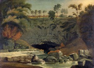 Porth-yr-Ogof ، بريكنوكشاير ، ١٨١٩. بواسطة بنري ويليامز