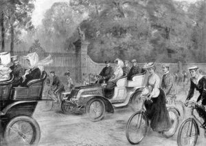 المحركات والدورات في شارع كنسينغتون في لندن ، 1903