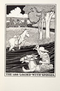 الحمار محملة بالإسفنج ، من Fontaine Fables ، حانة. 1905 بواسطة بيرسي جيه. بيلينجشيرست