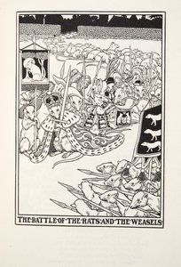 معركة الفئران والعرس ، من Fontaine Fables ، حانة. 1905 بواسطة بيرسي جيه. بيلينجشيرست