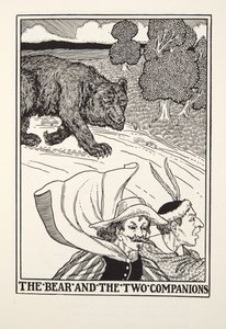 الدب والصديقان ، من Fontaine Fables ، حانة. 1905 (نقش) بواسطة بيرسي جيه. بيلينجشيرست