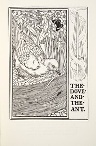 الحمامة والنمل ، من Fontaine Fables ، حانة. 1905