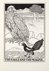 النسر و العقعق ، من Fontaine Fables ، حانة. 1905