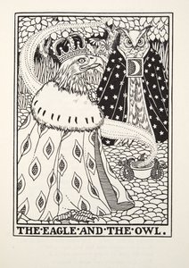 النسر والبومة ، من Fontaine Fables ، حانة. 1905 بواسطة Percy J. Billingshurst
