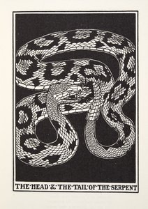 رأس وذيل الثعبان ، من Fontaine Fables ، حانة. 1905 (نقش) بواسطة بيرسي جيه. بيلينجشيرست