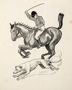 الحصان والسلوقي ، من مائة حكاية من الحيوانات ، حانة. 1924 بواسطة بيرسي جيه. بيلينجشيرست